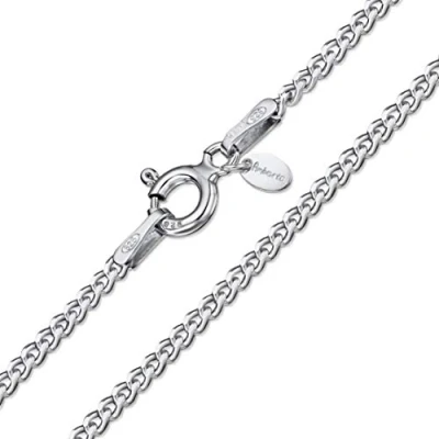 Afbeelding van Amberta Sieraden Echt 925 Sterling Zilver Keten Gourmet Halskettingen Collier voor Vrouwen en Man Unisex Lengte: 70cm