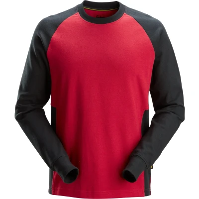 Afbeelding van Snickers 2840 Tweekleurig Sweatshirt Chili Rood/Zwart