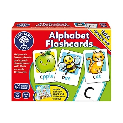 Afbeelding van Orchard Toys Alphabet flashcards, 26 educatieve dubbelzijdige Teach The Letters of Alphabet, Perfect voor kinderen leeftijd 3 7, educatief speelgoed