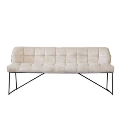 Afbeelding van Bronx71® Scandinavische eetkamerbank Jelle taupe 155 cm eettafelbank eetbank