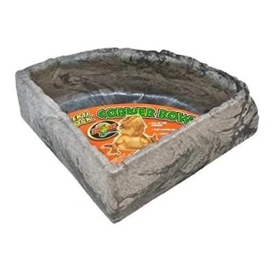 Afbeelding van Zoo Med Repti Rock Corner Food / Water Dish Voer Waterbak Large Grijs