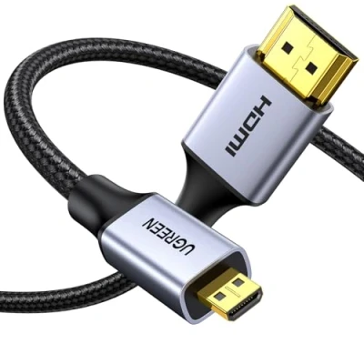 Afbeelding van UGREEN Micro HDMI naar kabel Nylon ARC voor Raspberry Pi 4 etc Aluminium.(1M)