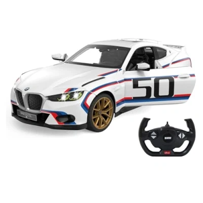 Afbeelding van JAMARA BMW 3.0 CSL 1:14 witte handdeur 2,4 GHz officiële licentie, gedetailleerd interieur, originele lak, transparante voorruit, ledlicht, RC auto