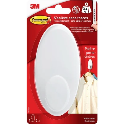 Afbeelding van 3M Command klederhaak (l x b h) 127 64 41 mm Wit Inhoud: 1 stuk(s)