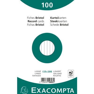 Afbeelding van Exacompta 10803X 12x 100 F. BRISTOL BLANC