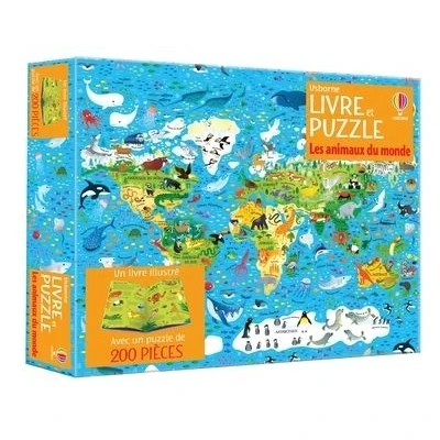 Image de Les animaux du monde Coffret livre et puzzle Dès 7 ans