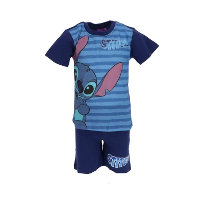 Afbeelding van Lilo &amp; Stitch Shortama Donkerblauw Maat 4 Jaar