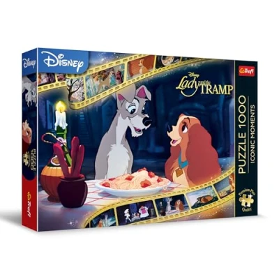 Image de Trefl Qualité Premium Plus Puzzle Iconic Moments : La Belle et le Clochard 1000 pièces, série de puzzles avec les personnages préférés,pour adultes enfants à partir 12 ans