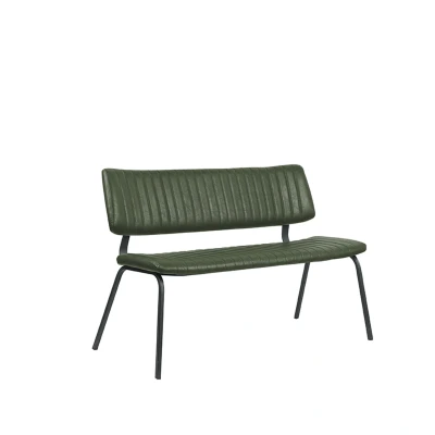 Afbeelding van LABEL51 Gusto Eetkamerbank Groen PU Leder 120 cm