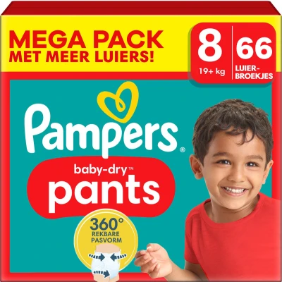 Afbeelding van Pampers Baby Dry Pants Maat 8 Mega Pack 66 stuks 19+ KG