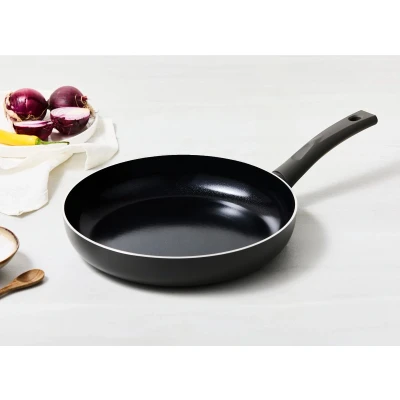 Afbeelding van ISENVI Avon keramische koekenpan 28 CM Ergo greep Antraciet Keramisch 100% PFAS, PTFE en PFOA vrij duurzaam Unieke Antiaanbaklaag Non stick bodem Vaatwasbestendig Geschikt voor alle warmtebronnen inclusief inductie