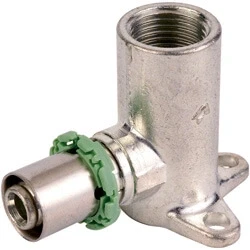 Afbeelding van Comap MultiSkin messing perskoppeling muurplaat 20 x 3/4 (water) hoog