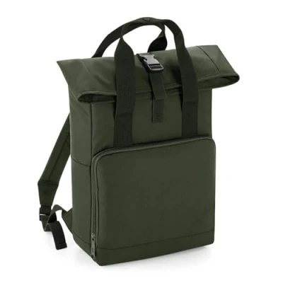 Afbeelding van Twin Handle Roll Top Backpack BagBase 11 Liter Olive Green