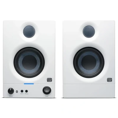 Image de PreSonus Eris 3.5BT Gen 2, Enceintes Actives 3,5&quot; de Bureau avec Bluetooth pour Multimédia, Gaming, Production Musicale Qualite Studio, Puissance 50 W en Blanc