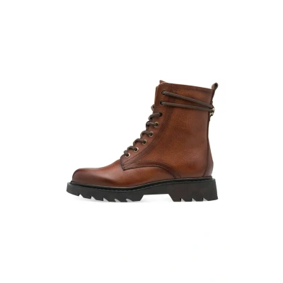 Afbeelding van Tamaris Elegante MIT Touchit Enkellaarsjes met plateauzool, Dames, Maat: 38, Cognac Schoenen