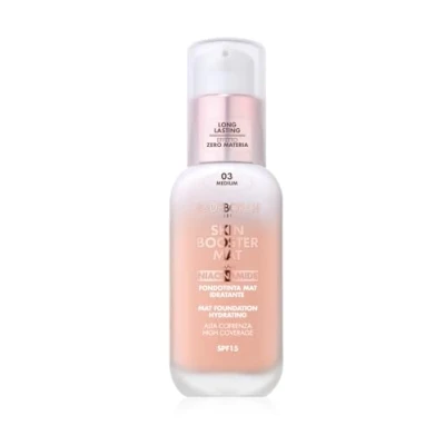 Afbeelding van Deborah Milano Skin Booster MAT Serum Foundation SPF 15, N.3 Medium, stimulerend en lichter Vitamine C Natuurlijke werking egaliseert de teint 30 ml
