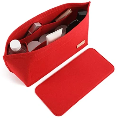 Afbeelding van Doxo Handtas Organizer en vilten draagtas voor Neverfull GM (maat XL, rode tas + basisvorm)