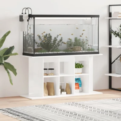 Afbeelding van vidaXL Aquariumstandaard 120x40x60 cm bewerkt hout hoogglans wit