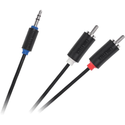 Afbeelding van Cabletech Aux Kabel Audio 3.5mm Jack (m) naar L/R (RCA) 1.8 meter Zwart