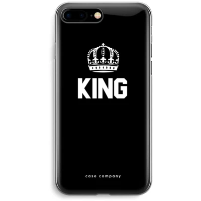 Afbeelding van Case Company® hoesje geschikt voor iPhone 7 PLUS King zwart Soft Cover Telefoonhoesje Bescherming aan alle Kanten en Schermrand