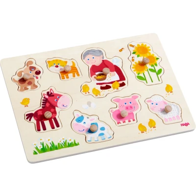 Afbeelding van HABA OMA Lenis Tiere Puzzel voor kinderen, Maat: One Size, Multi coloured
