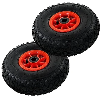 Afbeelding van Steekwagenwielen 3,00 4 (260x85) rubber 2 stuks