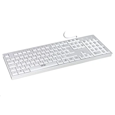 Afbeelding van LINK Italiaans toetsenbord, 105 toetsen, wit, USB poort