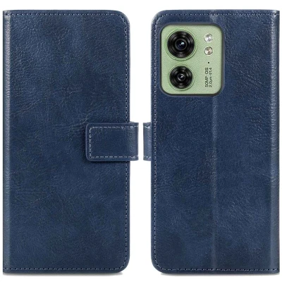 Afbeelding van iMoshion Hoesje Geschikt voor Motorola Edge 40 Met Pasjeshouder Luxe Bookcase Donkerblauw