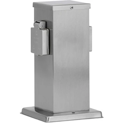 Afbeelding van Buitenstopcontact paal RVS IP44 2 stopcontacten