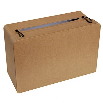 Afbeelding van Santex Enveloppendoos koffer Bruiloft bruin karton 24 x 16 cm