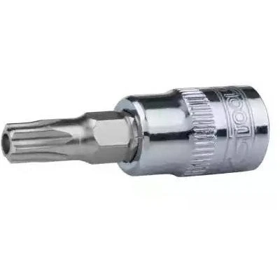 Afbeelding van KS TOOLS 918.1475 Steeksleutelelement DIN3120, ISO1174 TB30 Chroom vanadium staal met boring, Torx gekarteld