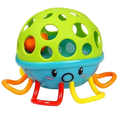 Afbeelding van Octopus zacht rubberen rammelaar educatief speelgoed 3m+ BamBam