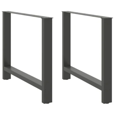 Afbeelding van vidaXL Salontafelpoten 2 st 100x(72 73) cm staal antraciet