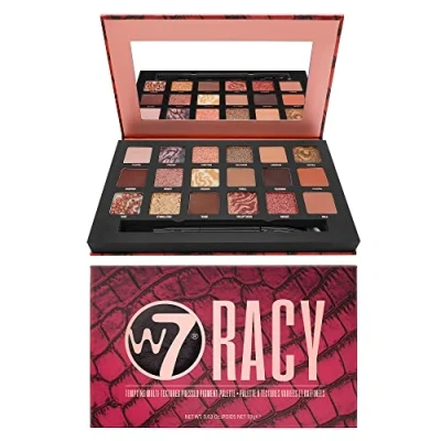 Afbeelding van W7 Tempting Multi Textured Pressed Pigment Oogschaduw Palette Racy