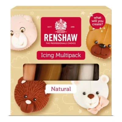Afbeelding van Renshaw Rolfondant Multipack Natuurlijke Kleuren 5x100g