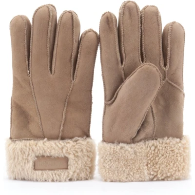 Afbeelding van Warmbat Gloves Women Lammy patchwork Dames Handschoenen Camel