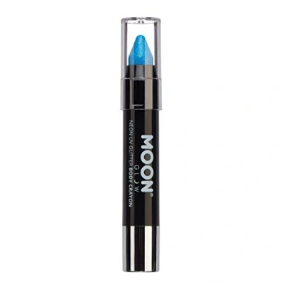 Afbeelding van Moon Glow Neon UV Glitter Gezichtsverfstift / Make uppotlood voor gezicht en lichaam Gloeit briljant onder verlichting, blauw, 3,5 g