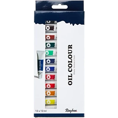 Afbeelding van Rayher 38918000 olieverfschilderij kunstenaarsset 12 kleuren 2,6 cm x 1,05 0,21 ideaal schildermateriaal voor creatieve kunstactiviteiten