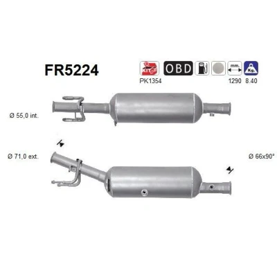 Afbeelding van AS FR5224 Roetfilter Euro 6 Cordieriet