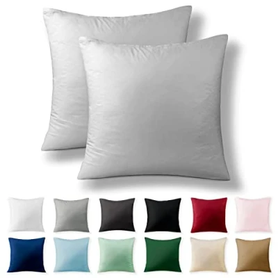 Afbeelding van Alreya Renforcé set van 2 kussenslopen 60 x cm 100% katoen met YKK ritssluiting, superzachte kussensloop, kussenhoes, Oeko Tex® standaard gecertificeerd, Grijs, alleen kussensloop