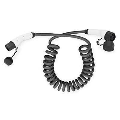 Image de DIGITUS Rallonge électrique IEC 62196 Type 2 mâle bouchon de protection pour femelle 5 m noir triphasé spirale
