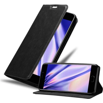 Afbeelding van Cadorabo Hoesje geschikt voor MEIZU M6 in ZWARTE NACHT Beschermhoes met magnetische sluiting, standfunctie en kaartvakje Book Case Cover Etui