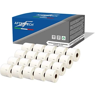 Afbeelding van Aftertech 20 x 11354 57 32 mm, compatibele zelfklevende etiketten (1000 etiketten/rol = 20.000 in totaal) voor Dymo LabelWriter S0722540 labelprinters