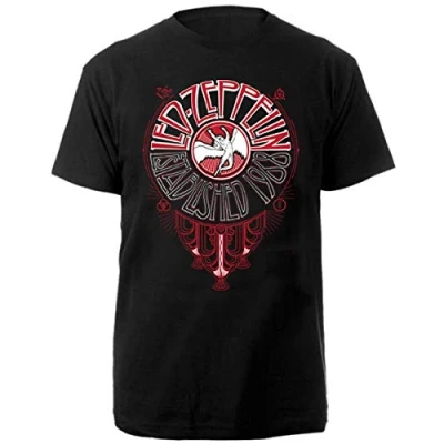 Afbeelding van Led Zeppelin Deco Circle Heren T shirt XL Zwart