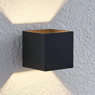 Afbeelding van Lindby wandlamp 1licht aluminium, staal H: 10 cm G9 zwart