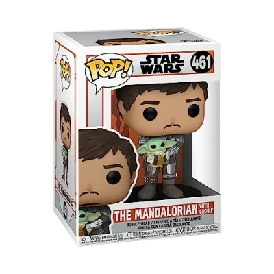 Afbeelding van Funko Pop! The Mandalorian Bobble Head #461 Mando Holding Child