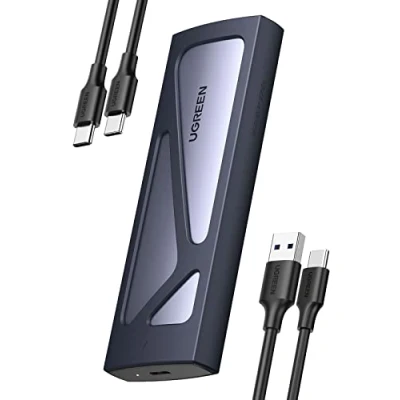 Afbeelding van UGREEN M.2 SSD NVMe USB 3.2 Gen 2 10 Gbps, behuizing, adapter 2230 2242 2260 2280, A naar C en C, kabels meegeleverd, ondersteunt UASP