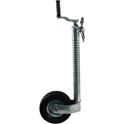 Afbeelding van Steunwiel geribd Ø48mm 220x70mm stalen velg Novio Neuswielen &amp; Klemmen BouwmanAanhangwagens.nl