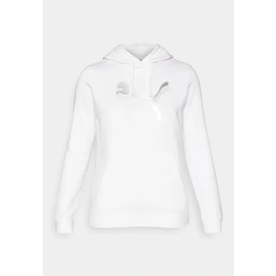 Afbeelding van Puma Hoodie Hoodie, Dames, Maat: Small, White/metallic silver