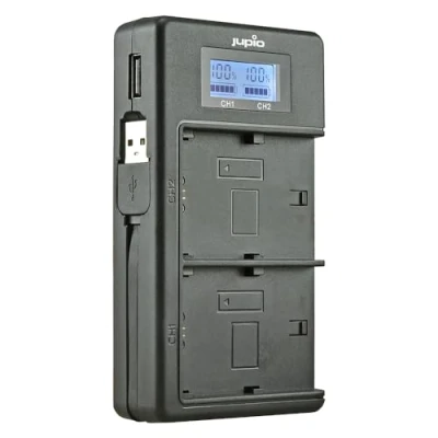 Afbeelding van Jupio USB Dedicated Duo Charger LCD for Canon LP E17